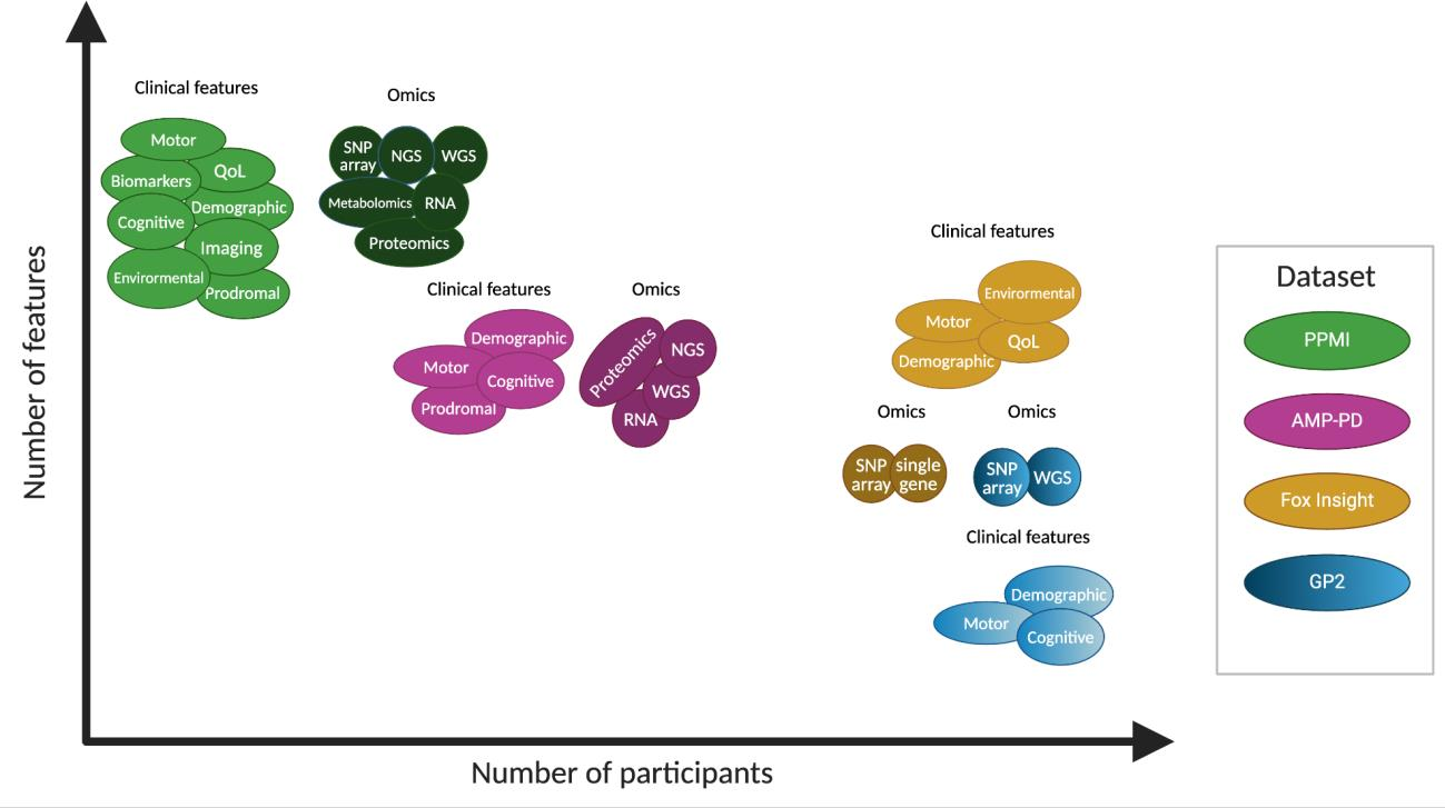 Bubble chart comparing dataset features